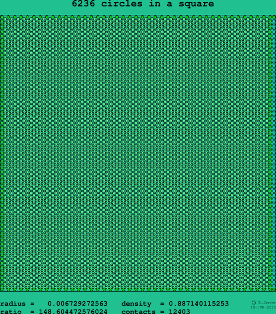 6236 circles in a square