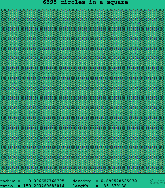 6395 circles in a square