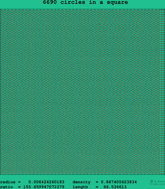 6690 circles in a square