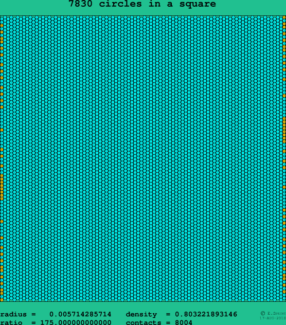 7830 circles in a square