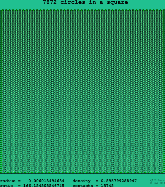 7872 circles in a square