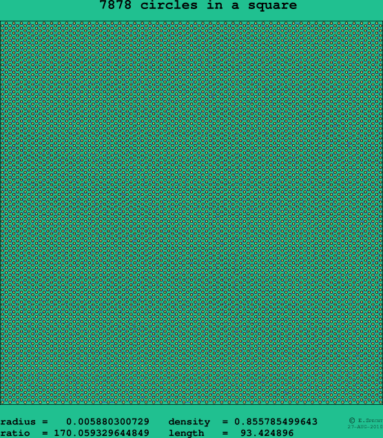 7878 circles in a square