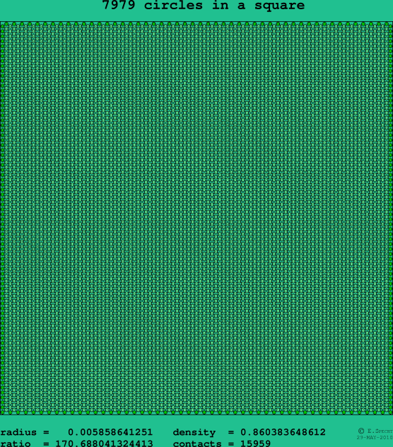 7979 circles in a square