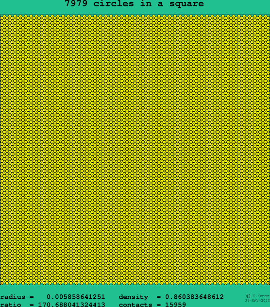 7979 circles in a square