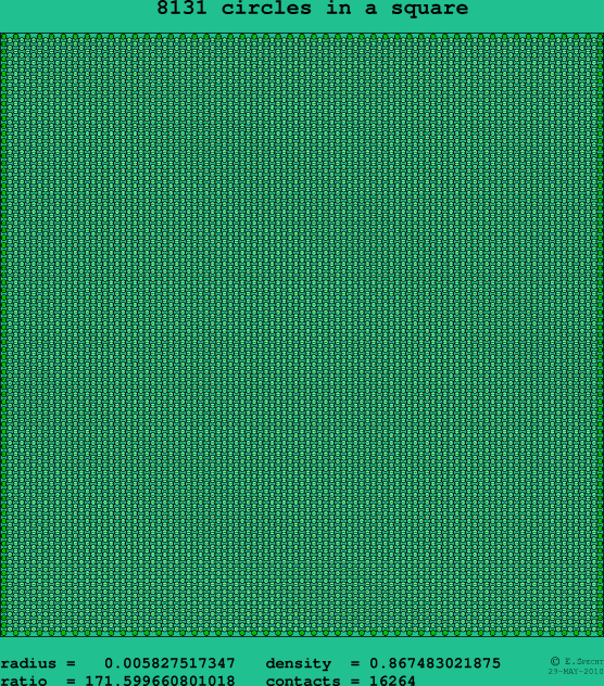 8131 circles in a square