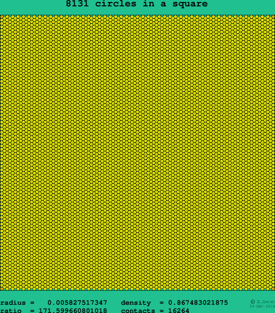 8131 circles in a square