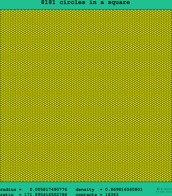 8181 circles in a square