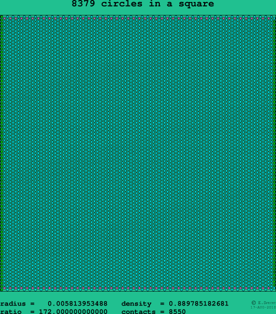 8379 circles in a square