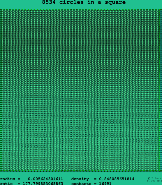 8534 circles in a square