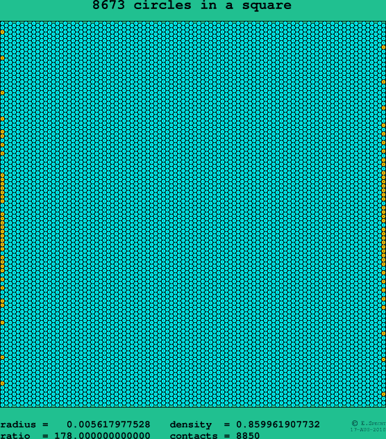 8673 circles in a square