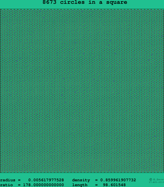8673 circles in a square