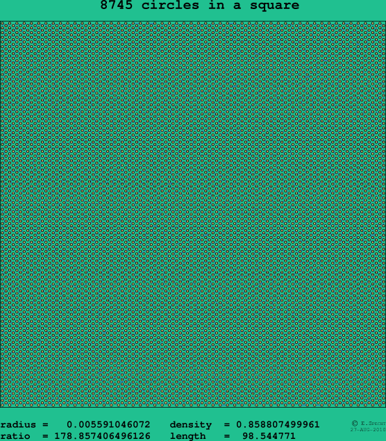 8745 circles in a square