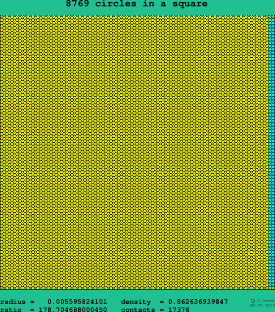 8769 circles in a square