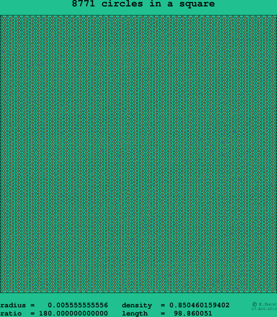 8771 circles in a square