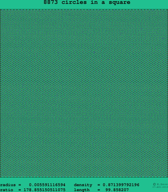 8873 circles in a square