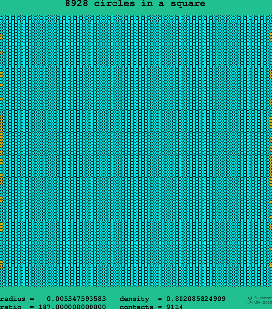 8928 circles in a square