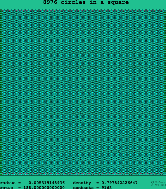 8976 circles in a square