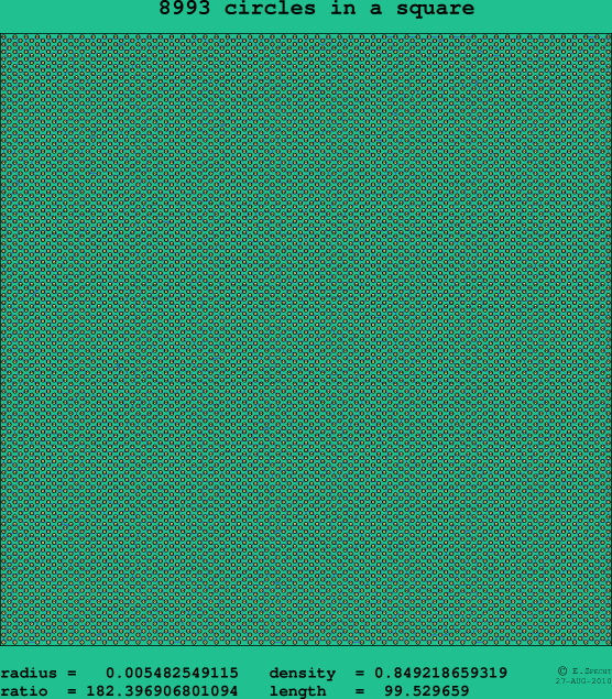 8993 circles in a square
