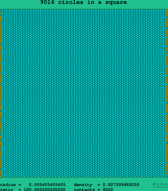 9016 circles in a square