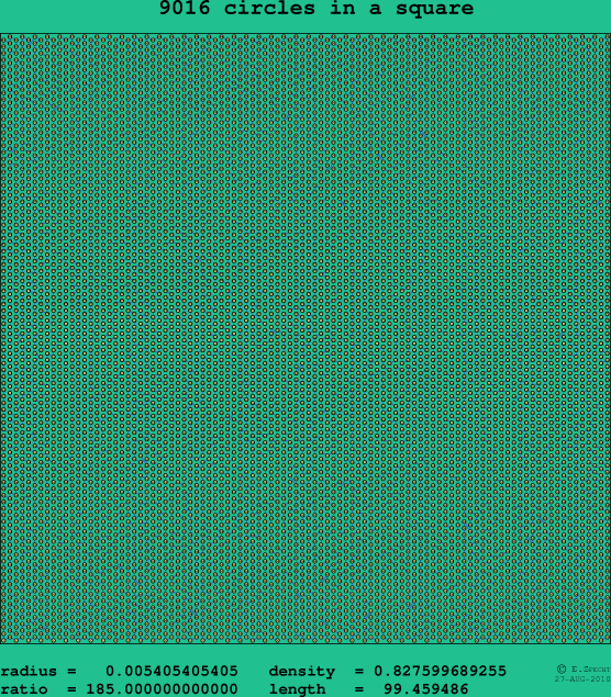 9016 circles in a square