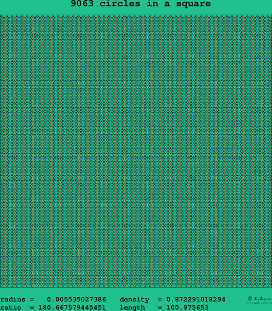 9063 circles in a square
