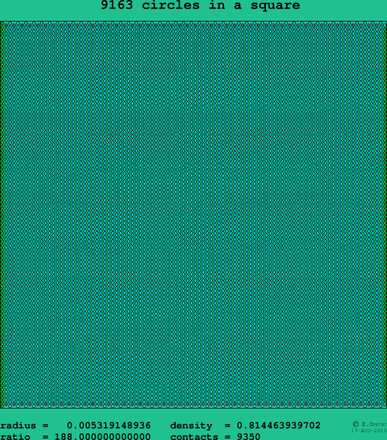 9163 circles in a square
