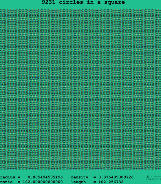 9231 circles in a square