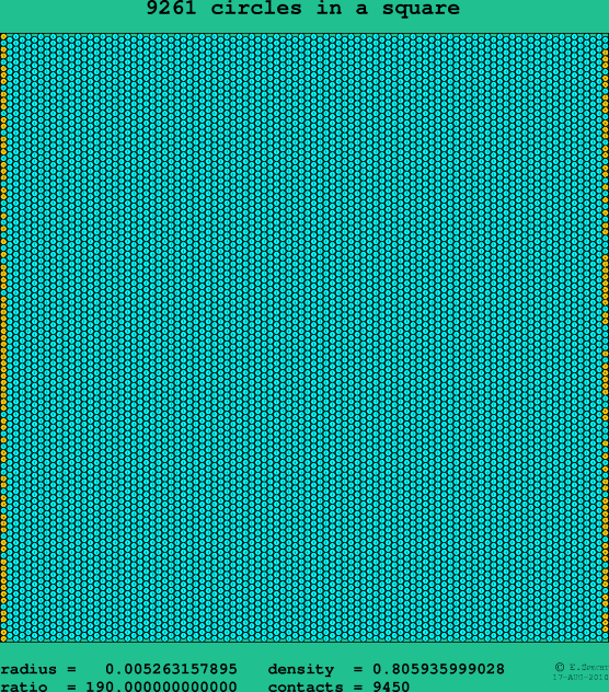 9261 circles in a square