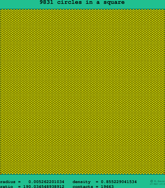 9831 circles in a square