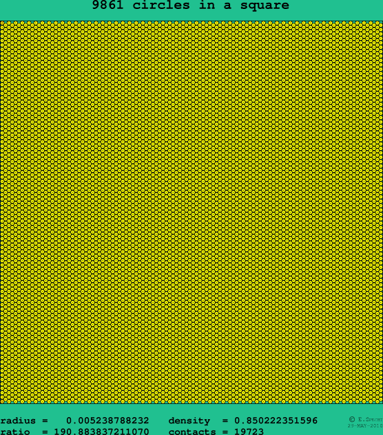 9861 circles in a square