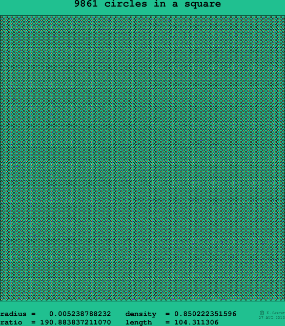 9861 circles in a square