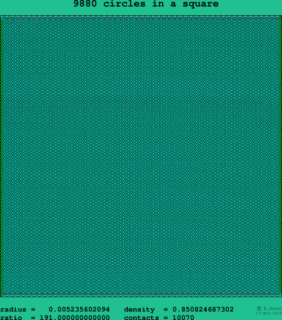 9880 circles in a square