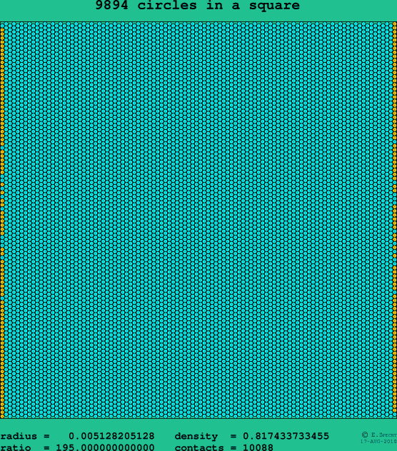 9894 circles in a square