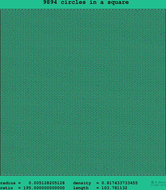 9894 circles in a square