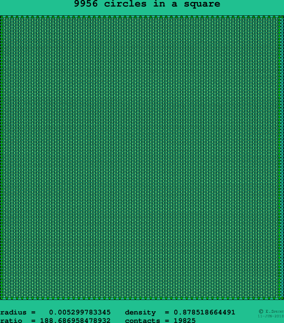 9956 circles in a square
