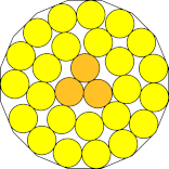 Circles in an regular hexadecagon